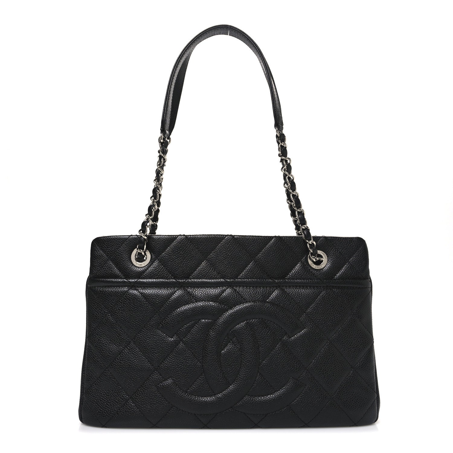Chanel Caviar Quilted CC Timeless Soft Tote Black