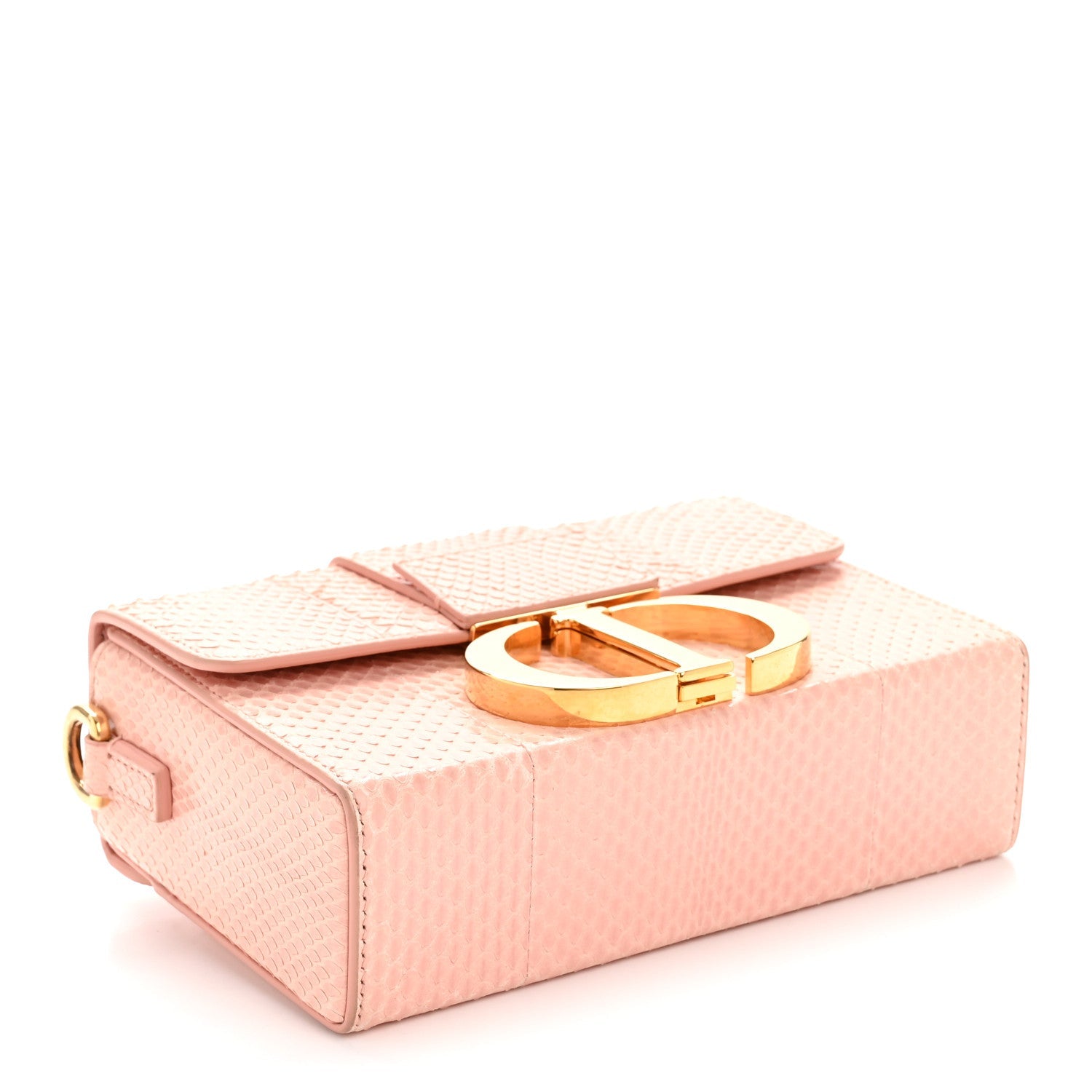 Christian Dior Snakeskin 30 Montaigne Box Bag Rose Clair