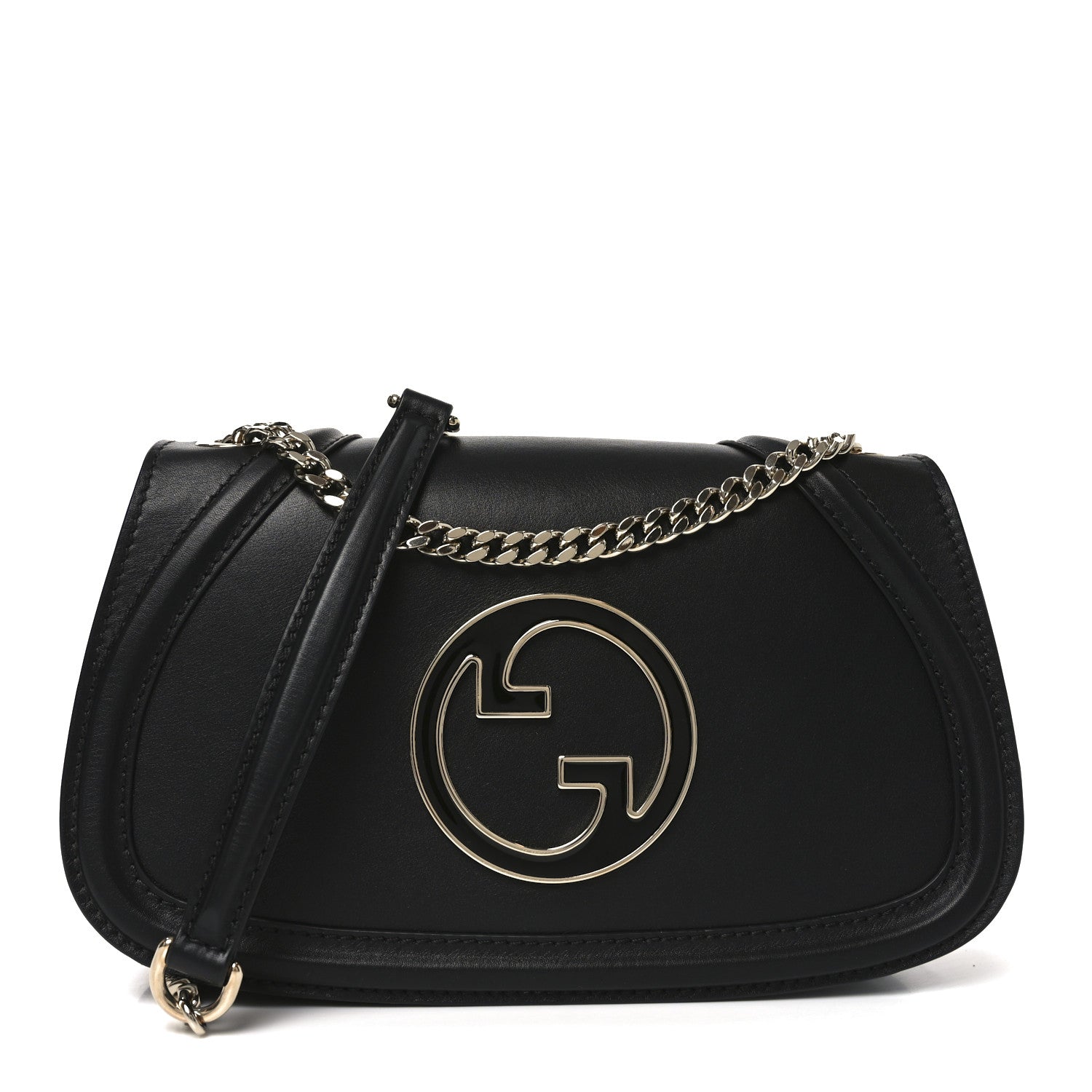 Gucci Calfskin Blondie Medium Shoulder Bag Black