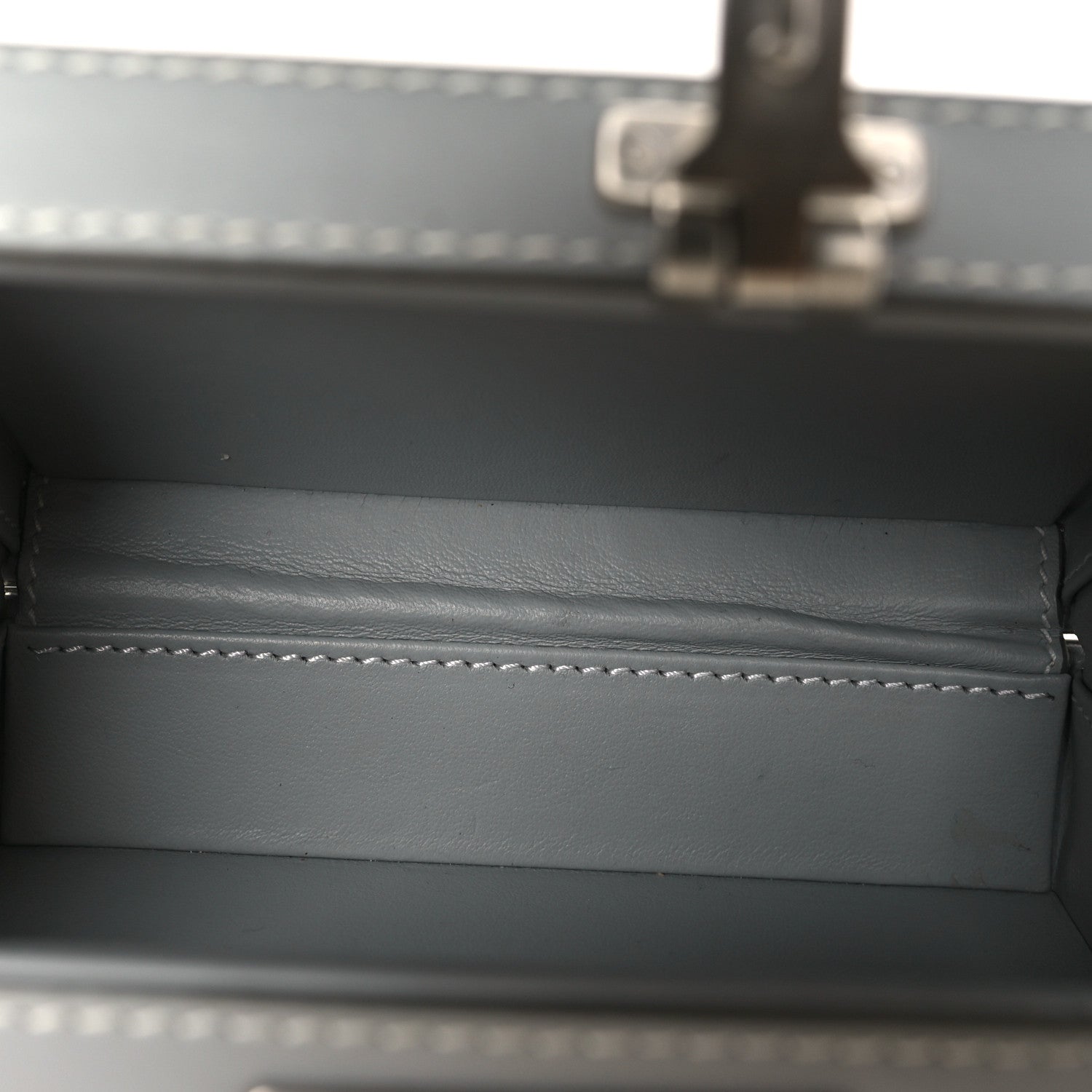 Christian Dior Coated Canvas CD Diamond Lock Mini Case  Gray