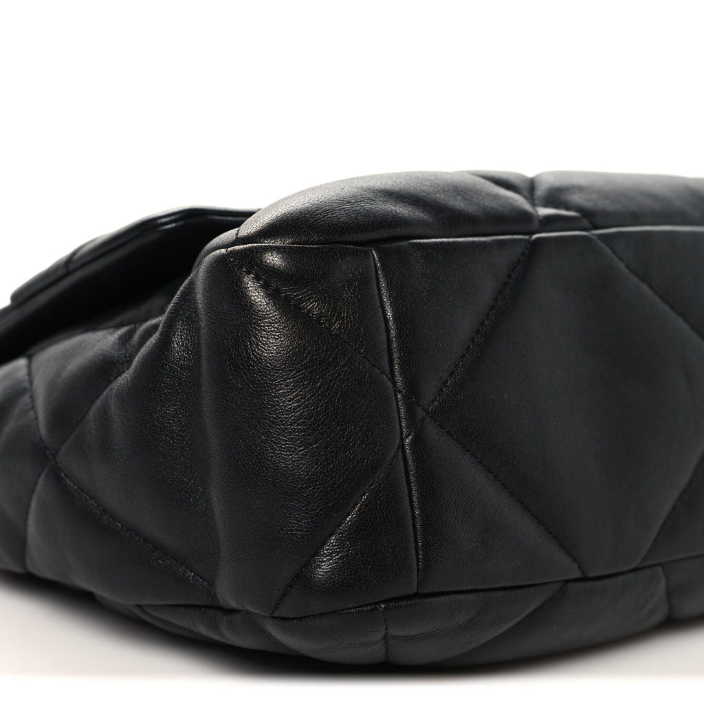 Chanel Lambskin Quilted Large Chanel 19 Flap Black