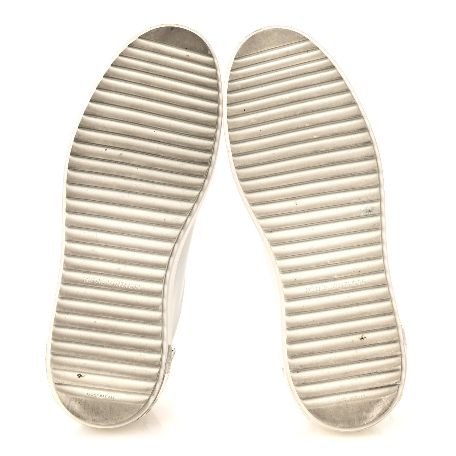 Louis Vuitton Lambskin Swarovski Crystal Monogram Time Out Sneakers 40 White