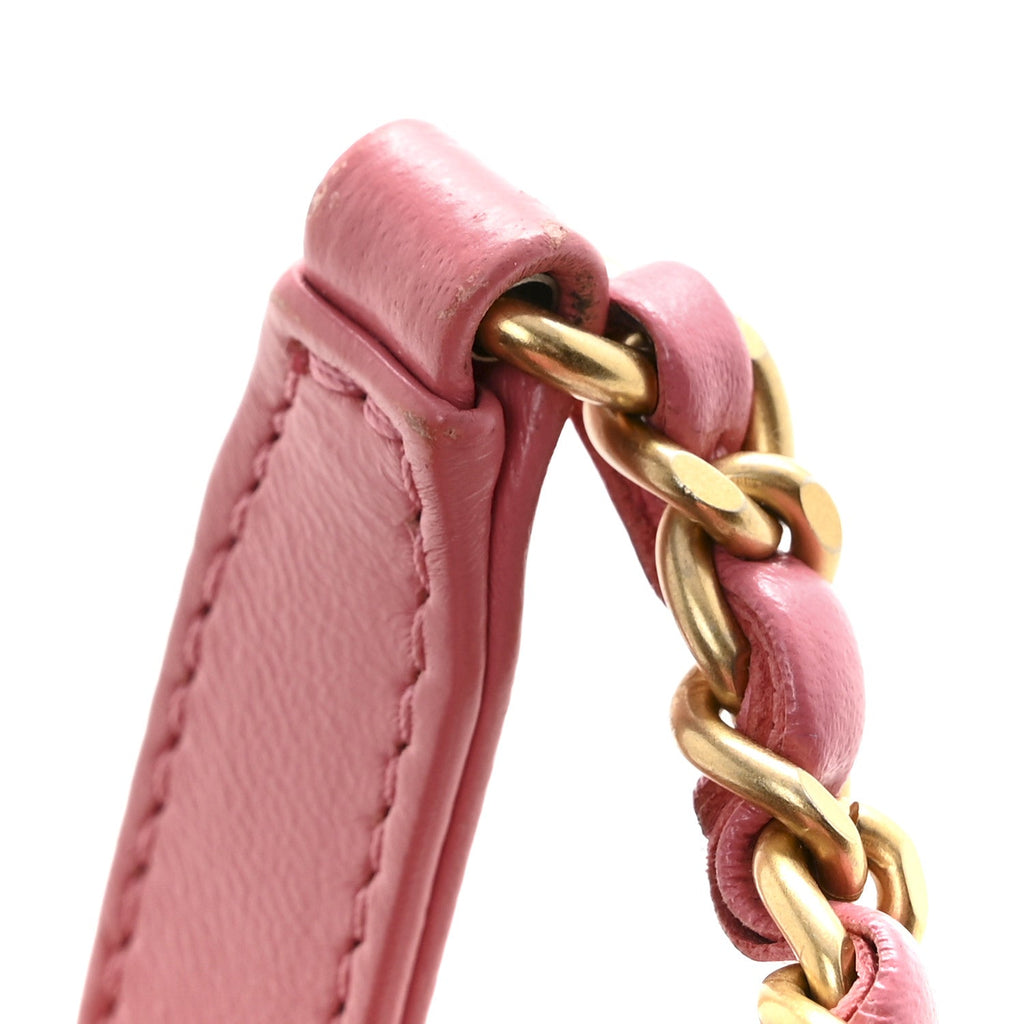 Chanel Lambskin Quilted Mini Crown Box Bag Pink