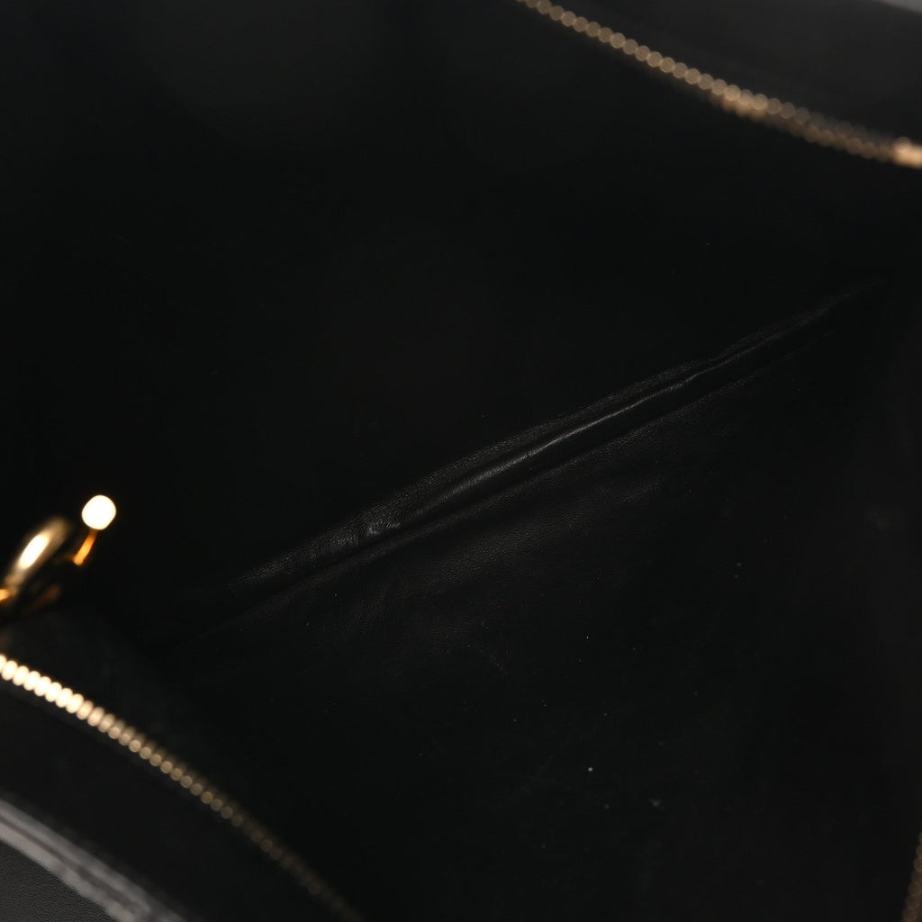 Chanel Calfskin Stitched Thin City Clutch Black