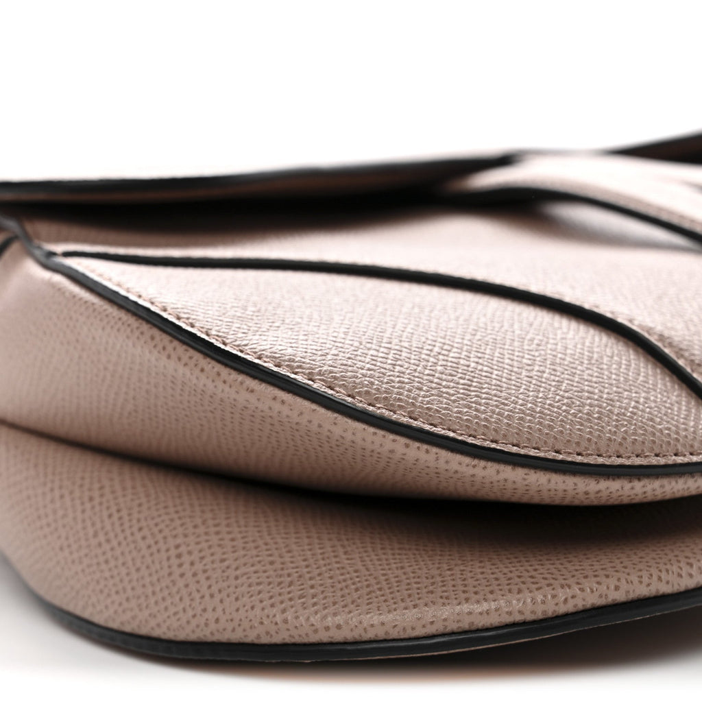 Christian Dior Grained Calfskin Saddle Bag With Strap Blush