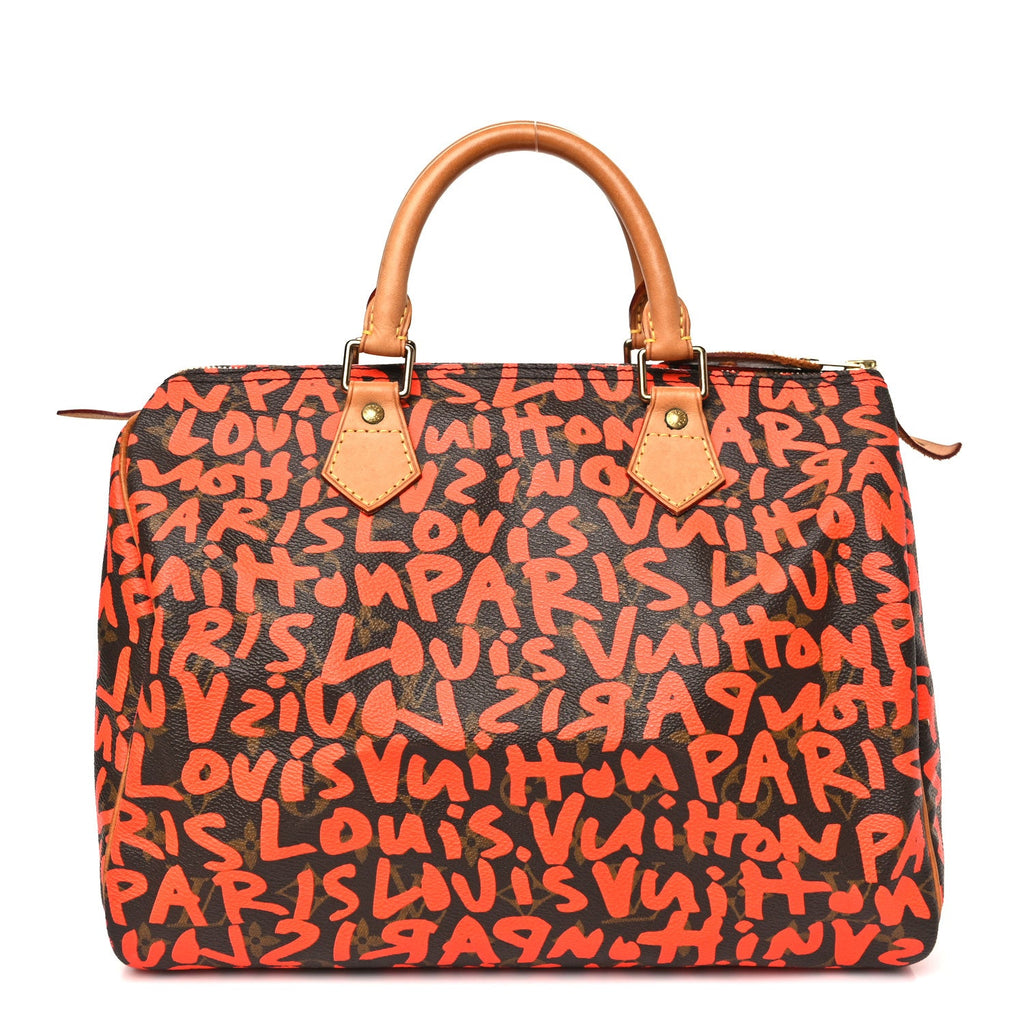 Louis Vuitton Monogram Graffiti Speedy 30 Orange