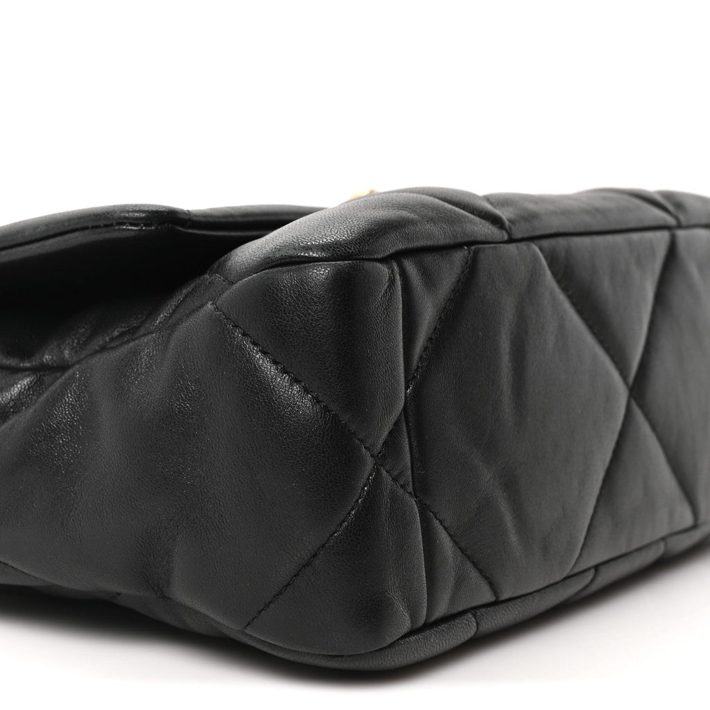 Chanel Lambskin Quilted Medium Chanel 19 Flap Black