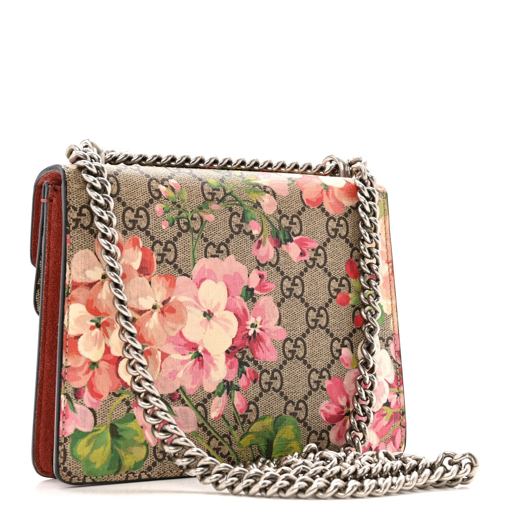 Gucci GG Supreme Monogram Blooms Mini Dionysus Shoulder Bag Beige Multicolor Dry Rose