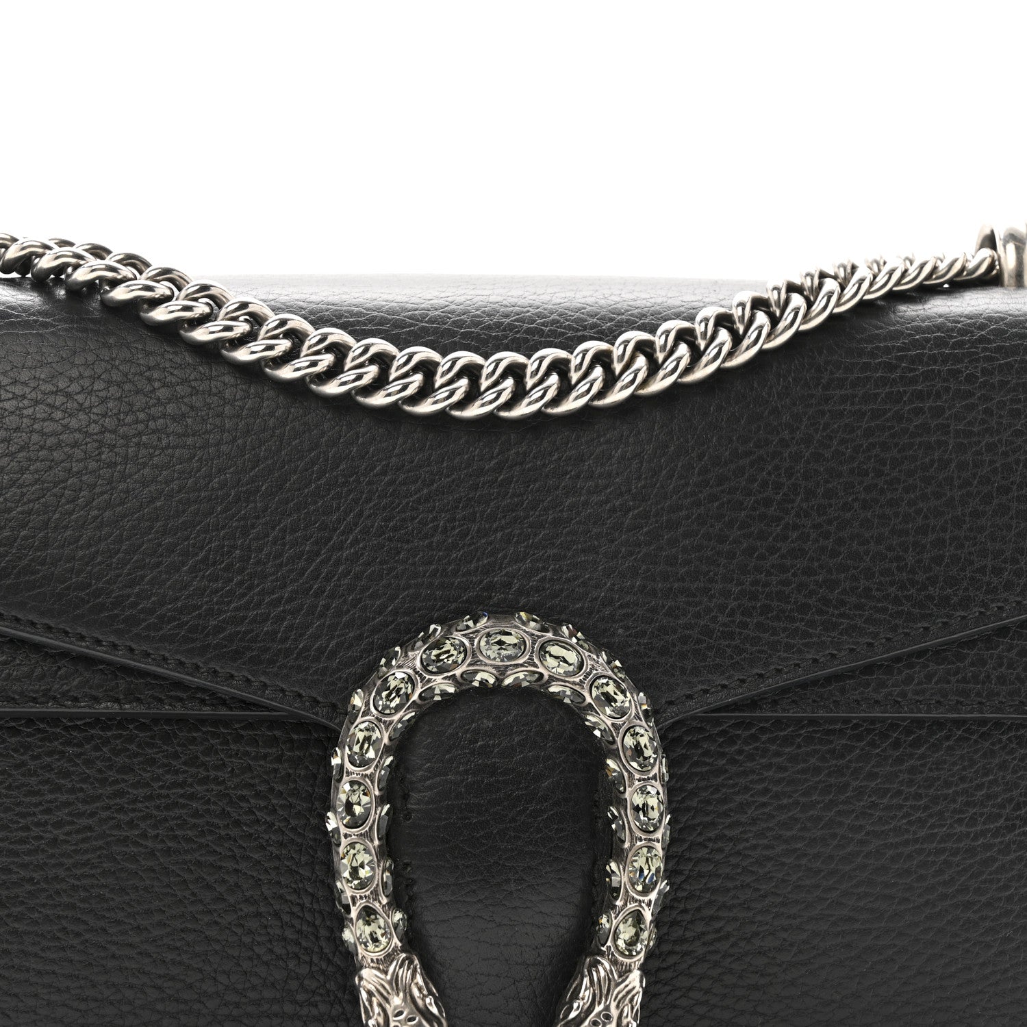 Gucci Pebbled Calfskin Small Dionysus Shoulder Bag Black