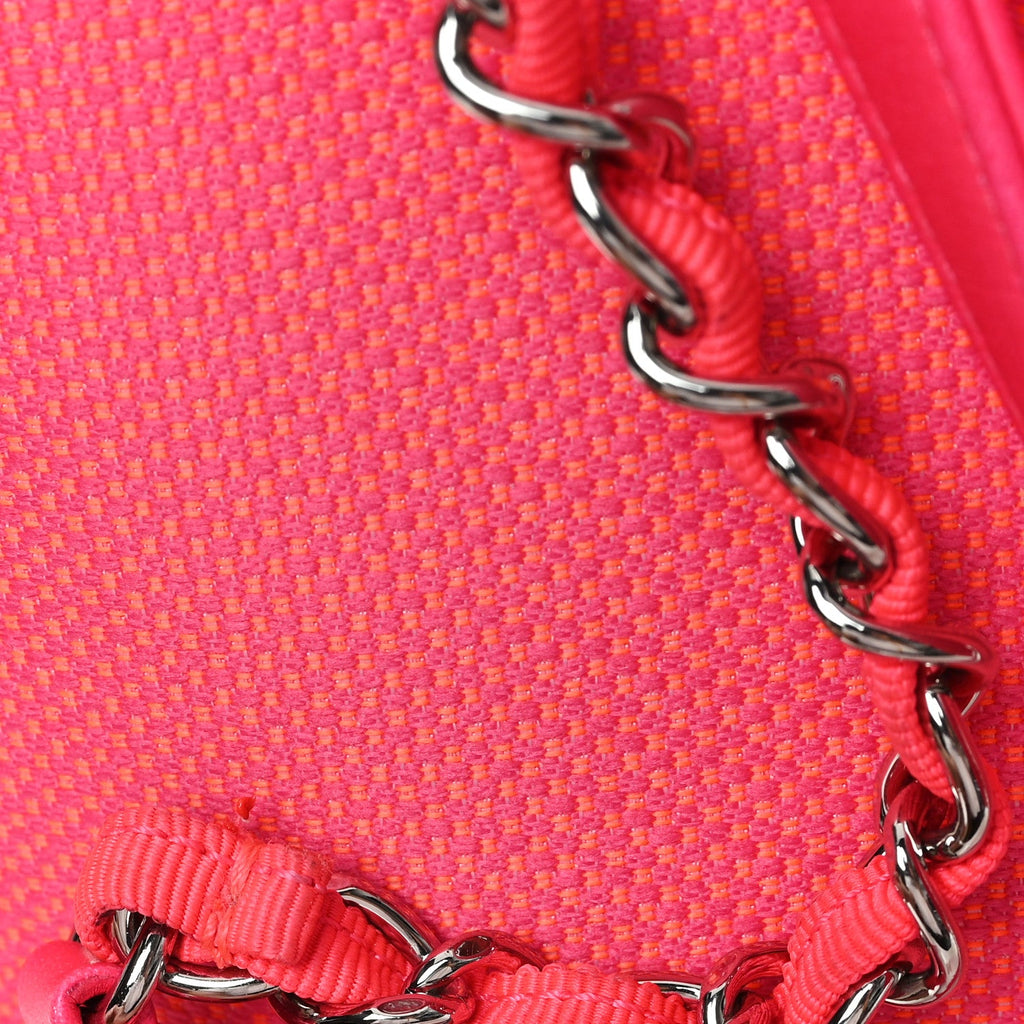 Chanel Canvas Mini Deauville Tote Pink Orange