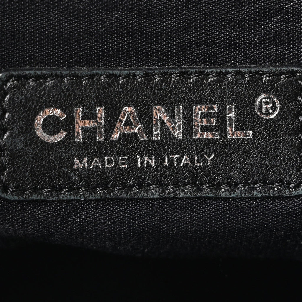 Chanel Tweed Trip Top Handle Flap Black