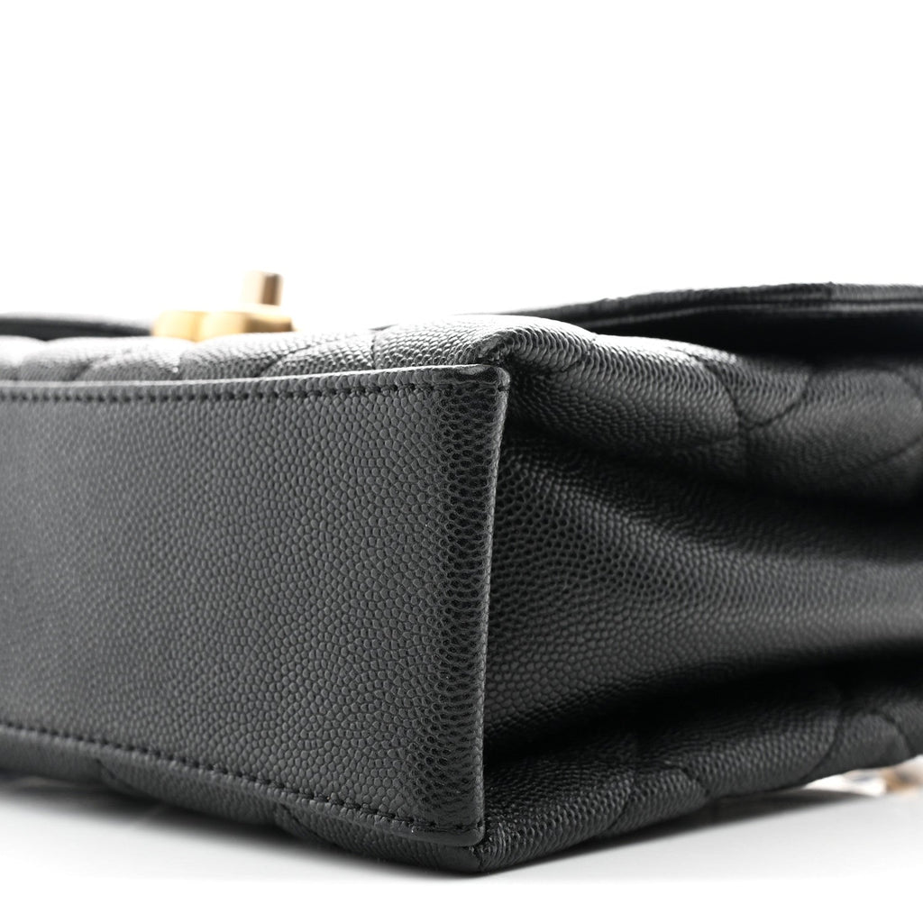 Chanel Caviar Quilted Medium Carry Me Top Handle Flap Black