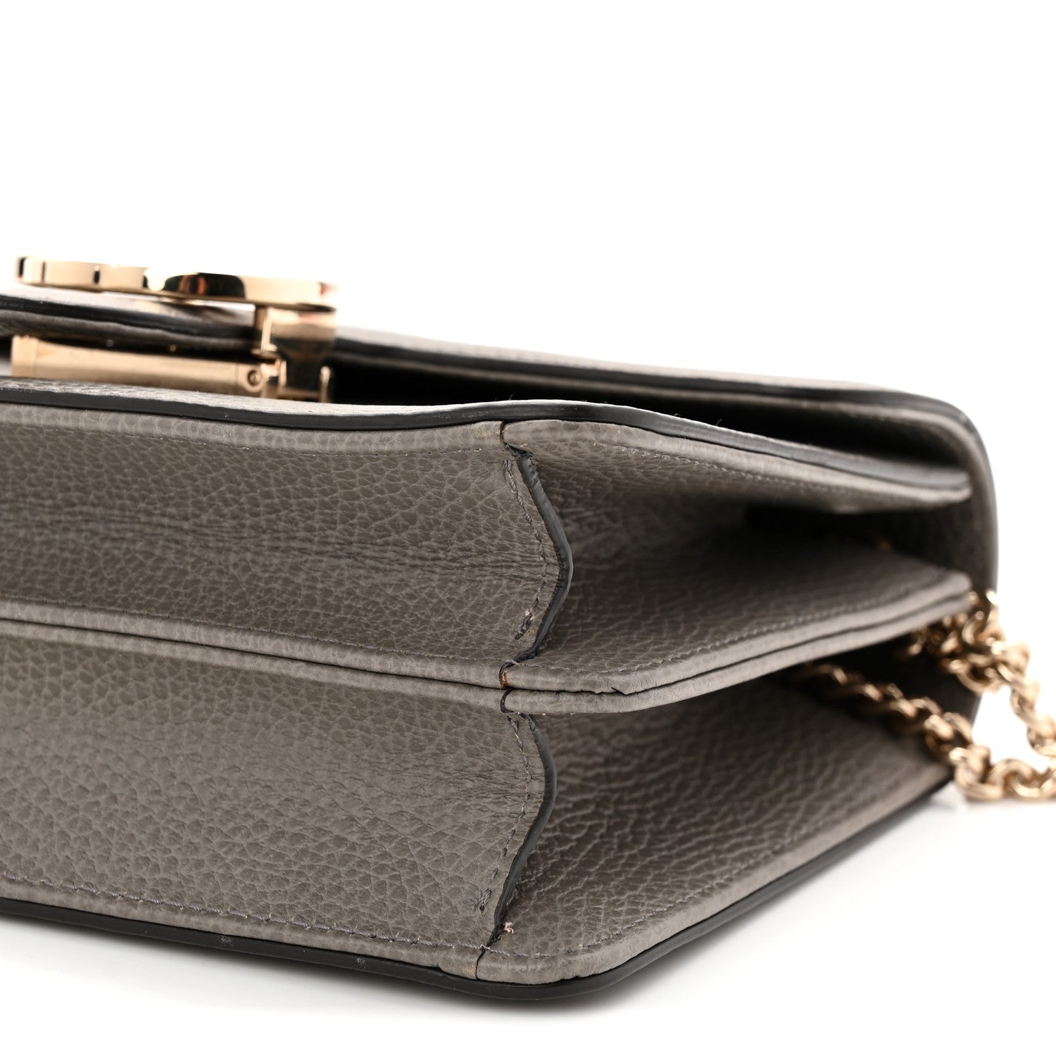 Gucci Dollar Calfskin Small Interlocking G Shoulder Bag Loess