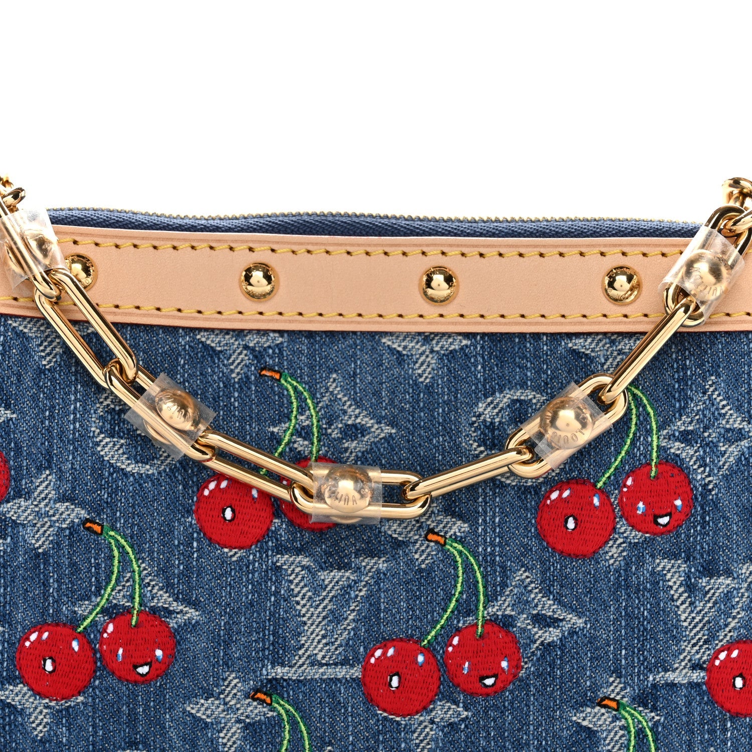 Louis Vuitton LV X TM Monogram Denim Cerises Pochette Accessories Blue