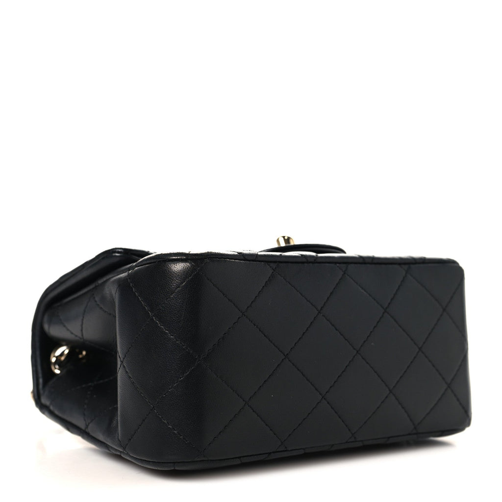 Chanel Lambskin Quilted Mini Square Flap Black