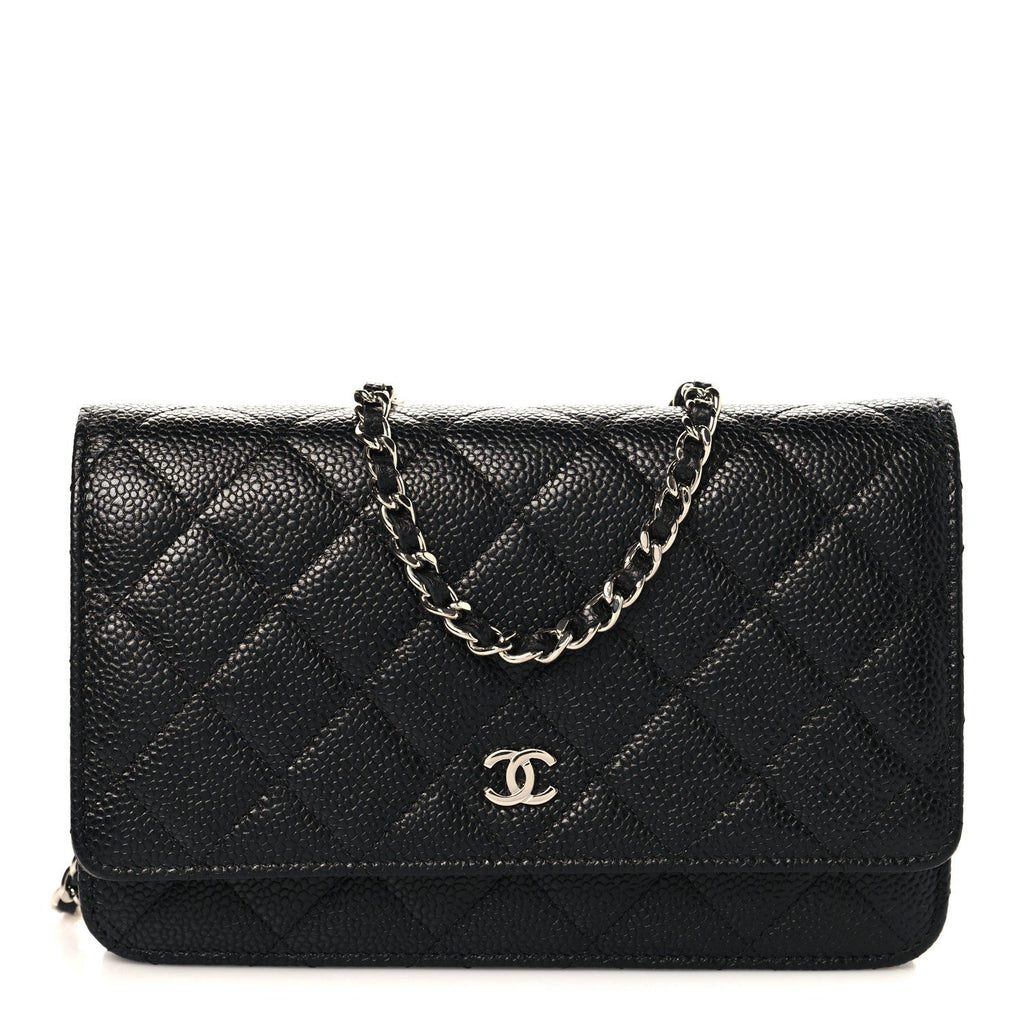 Chanel Caviar Quilted Wallet on Chain WOC Black