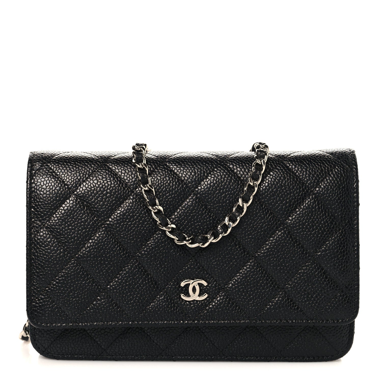 Chanel Caviar Quilted Wallet on Chain WOC Black