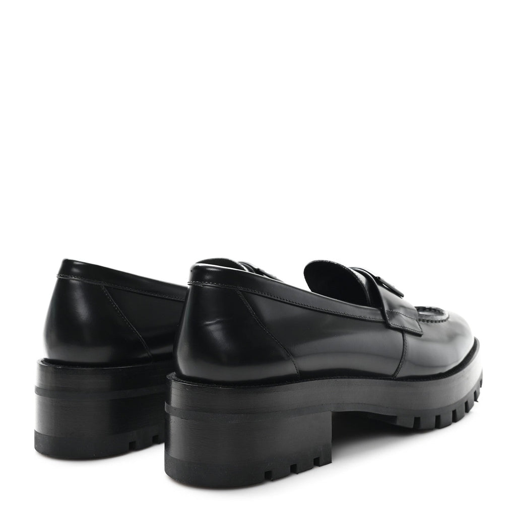 Calfskin Metal CC Loafers 40.5 Black