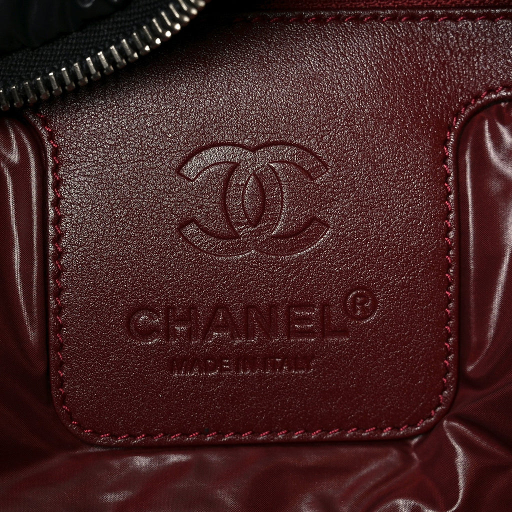 Chanel Nylon Quilted Large Coco Cocoon Tote Black
