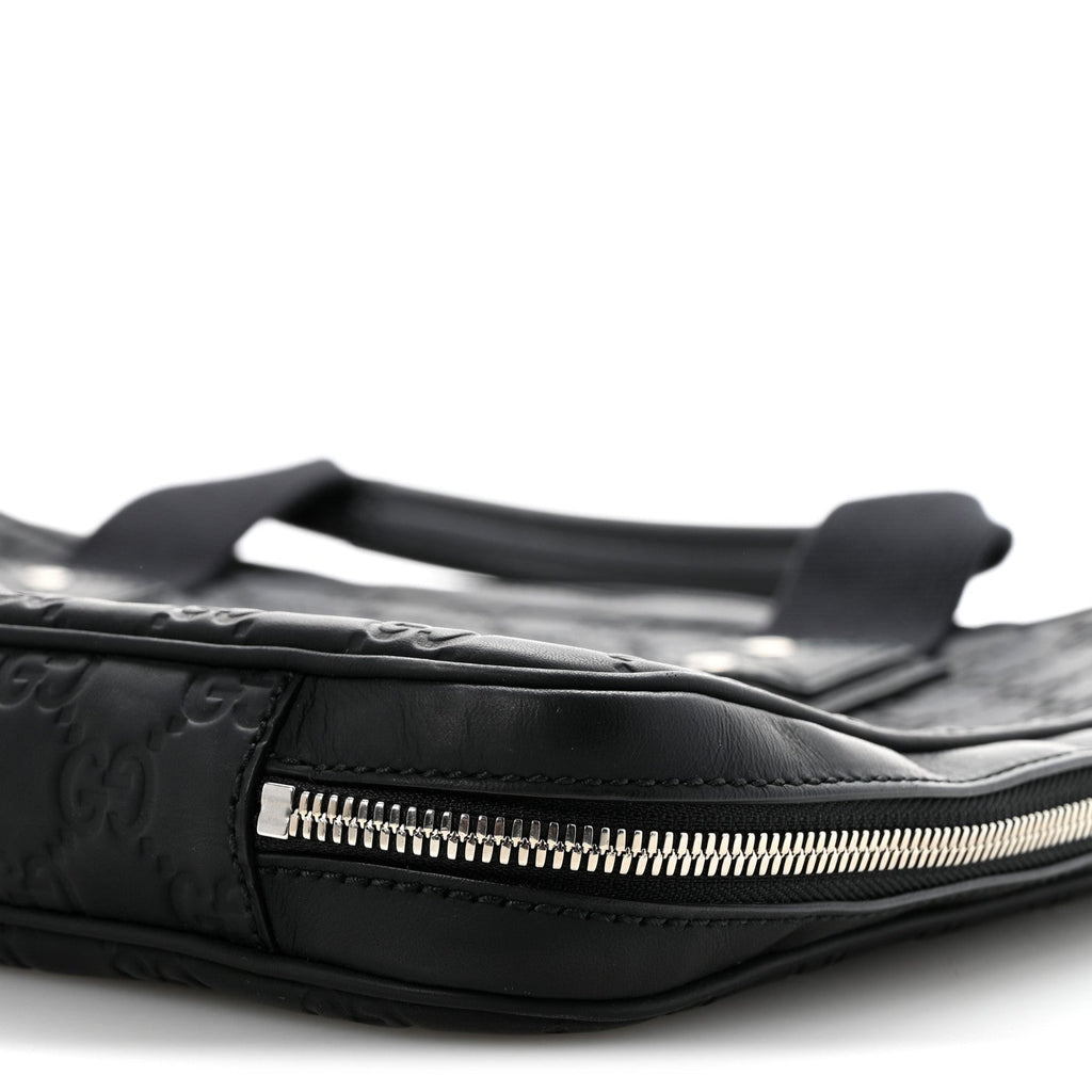 Gucci Rubber Guccissima Laptop Briefcase Black