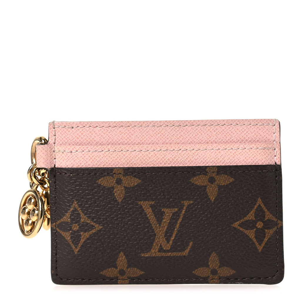Louis Vuitton Monogram LV Charms Card Holder Rose Ballerine