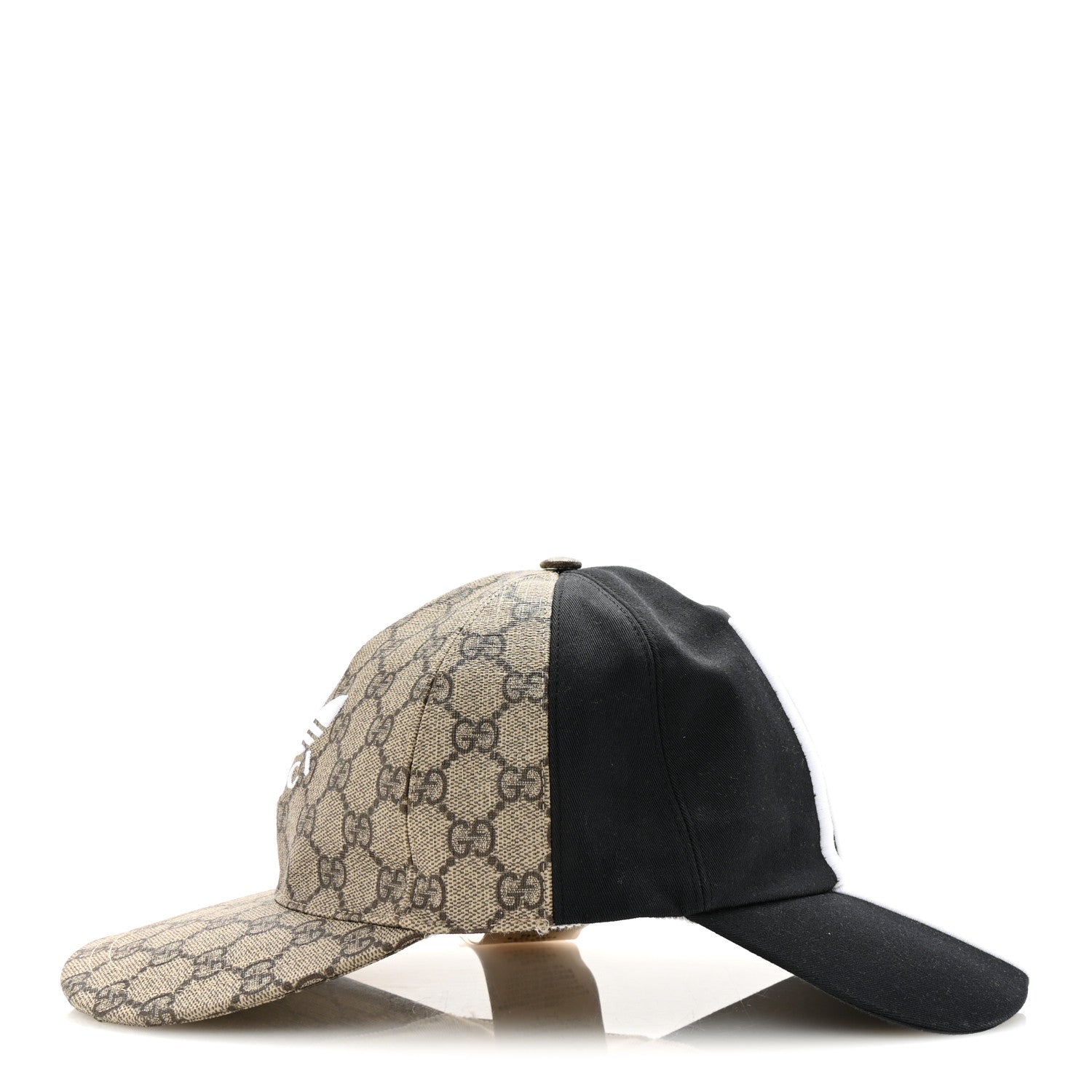 Gucci X ADIDAS GG Supreme Monogram Double Sided Baseball Hat M Beige Ebony Black