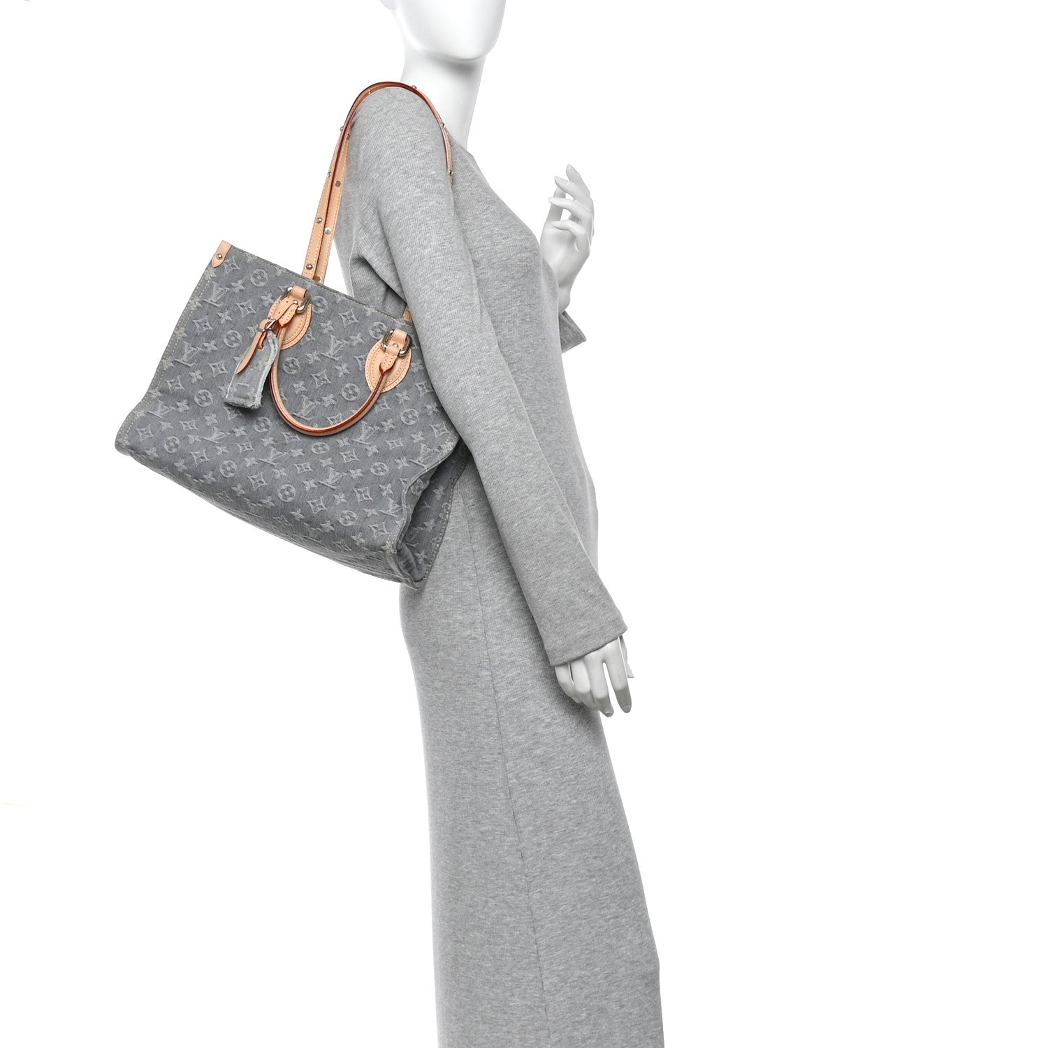 Louis Vuitton Monogram Denim Onthego MM Washed Grey