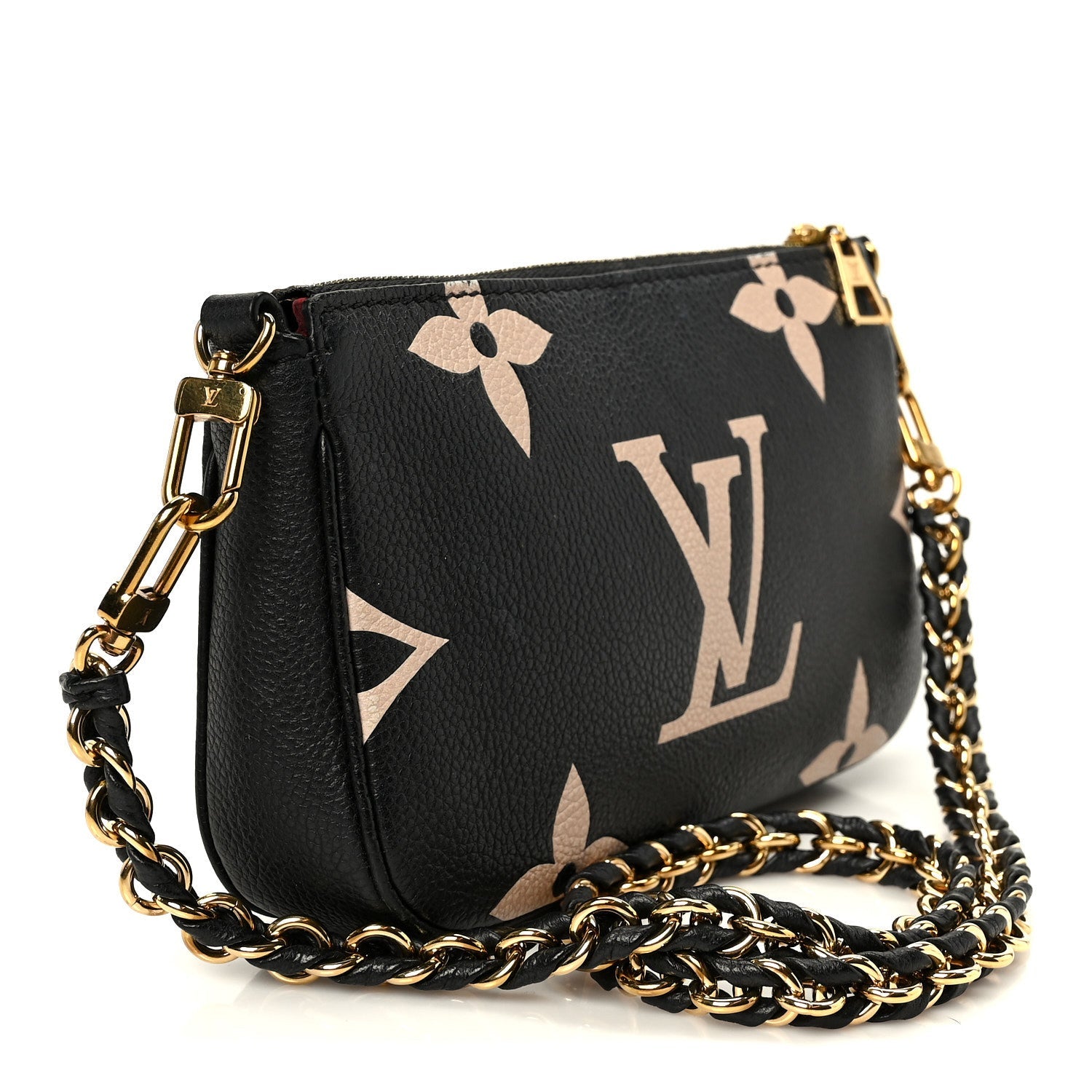 Louis Vuitton Empreinte Monogram Giant Multi Pochette Accessories Mini Pochette Black Beige