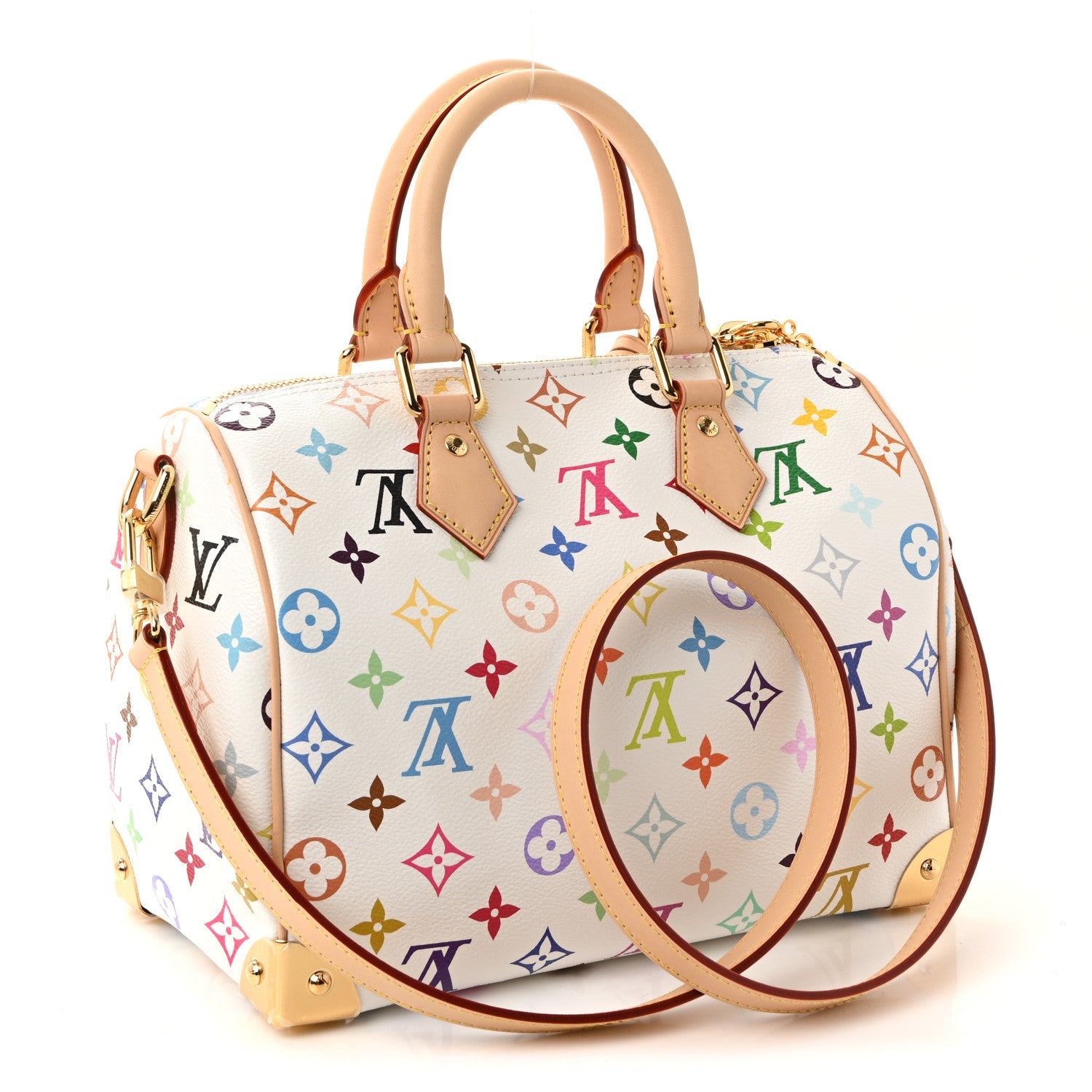 Louis Vuitton LV X TM Monogram Multicolor Speedy Bandouliere 25 White