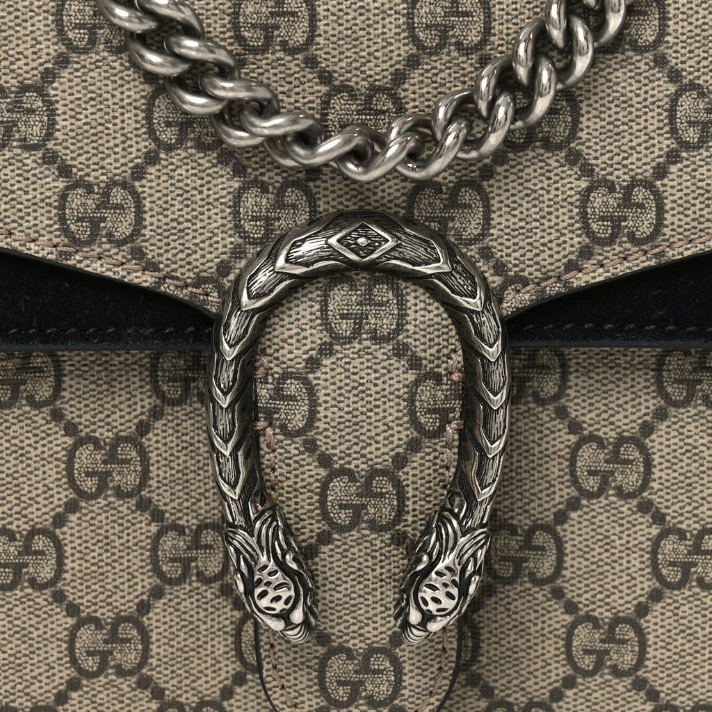 Gucci GG Supreme Monogram Mini Dionysus Shoulder Bag Black