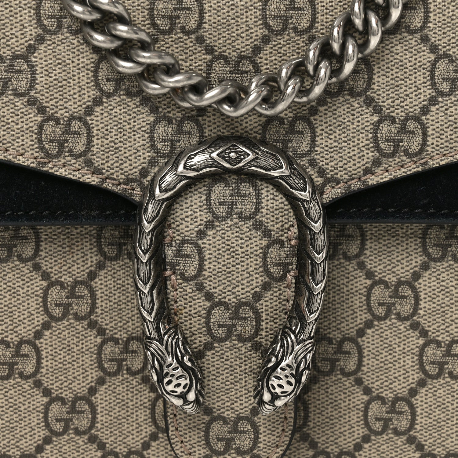 Gucci GG Supreme Monogram Mini Dionysus Shoulder Bag Black