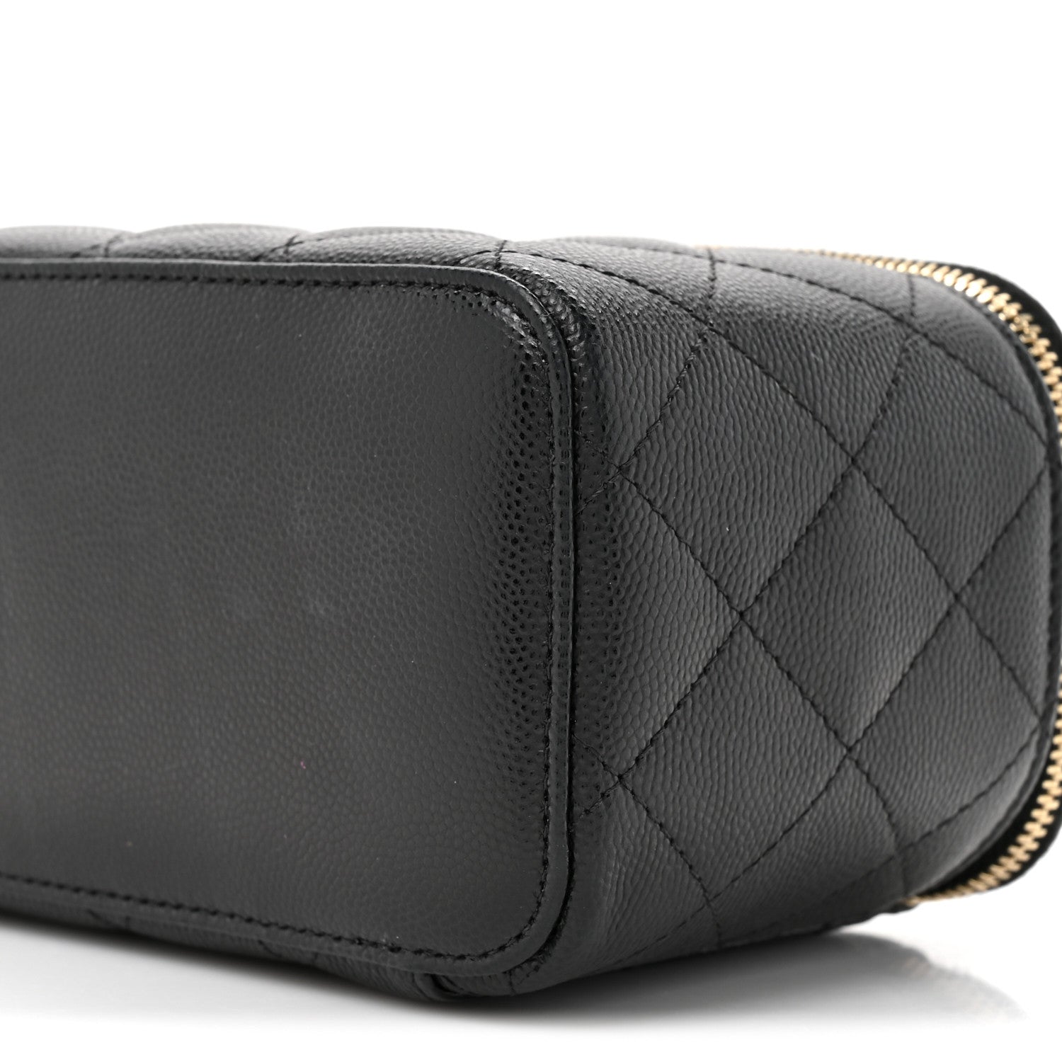 Chanel Caviar Quilted Small Vanity Case With Chain Black