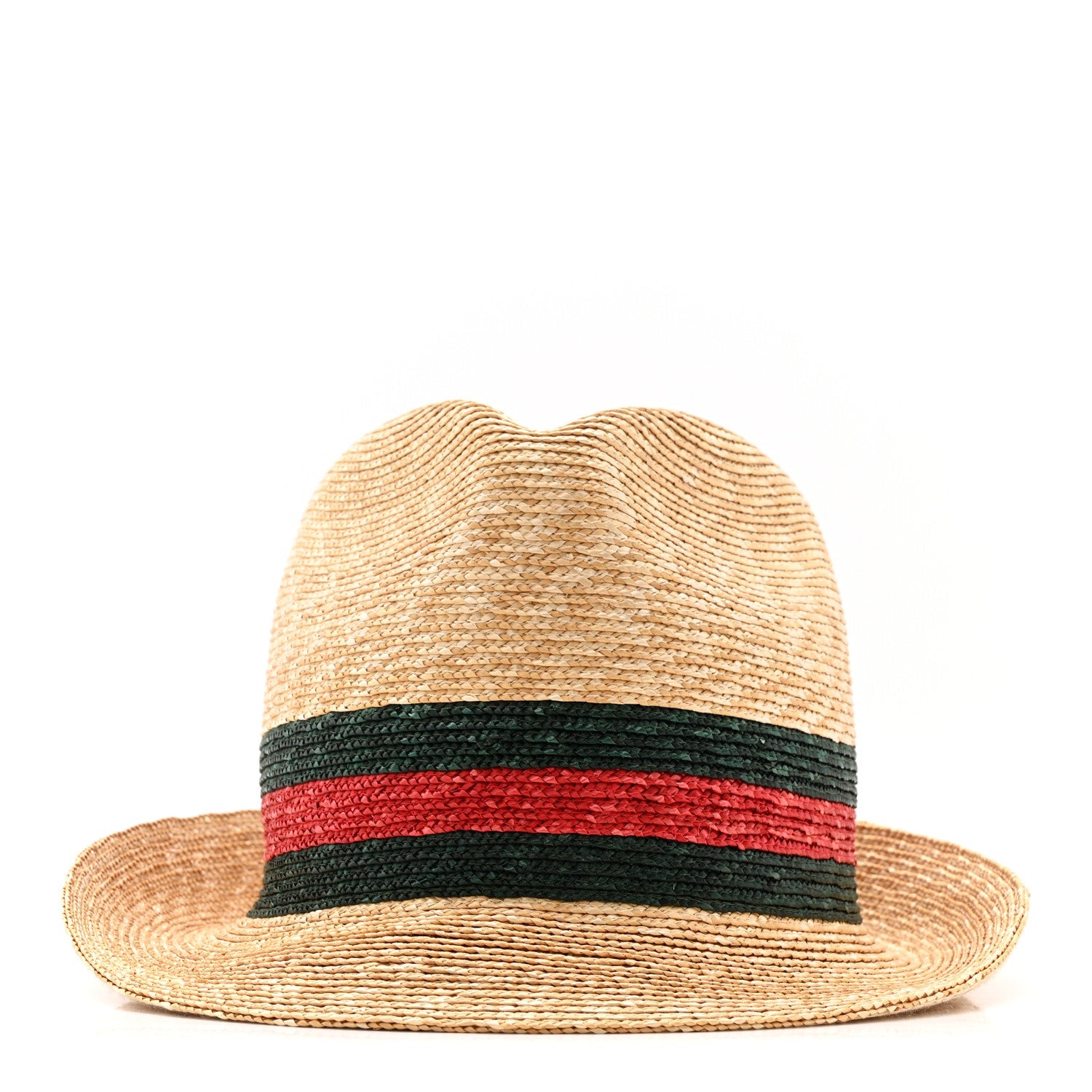 Gucci Abaca Straw Web Fedora Hat M