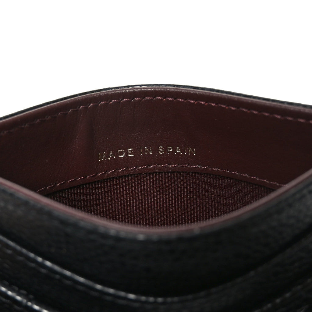 Caviar Quilted Card Holder Black
