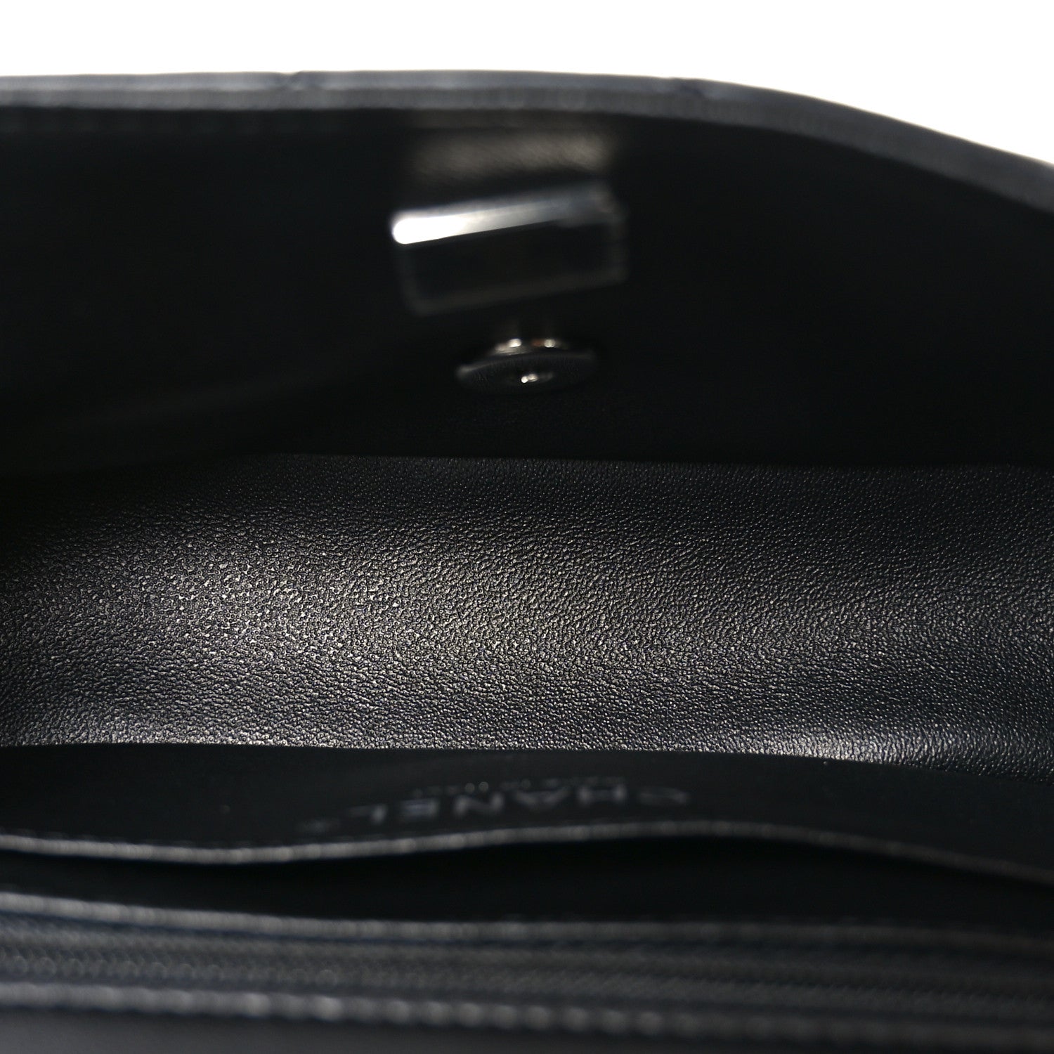 Chanel Lambskin Quilted Mini Rectangular Flap Black