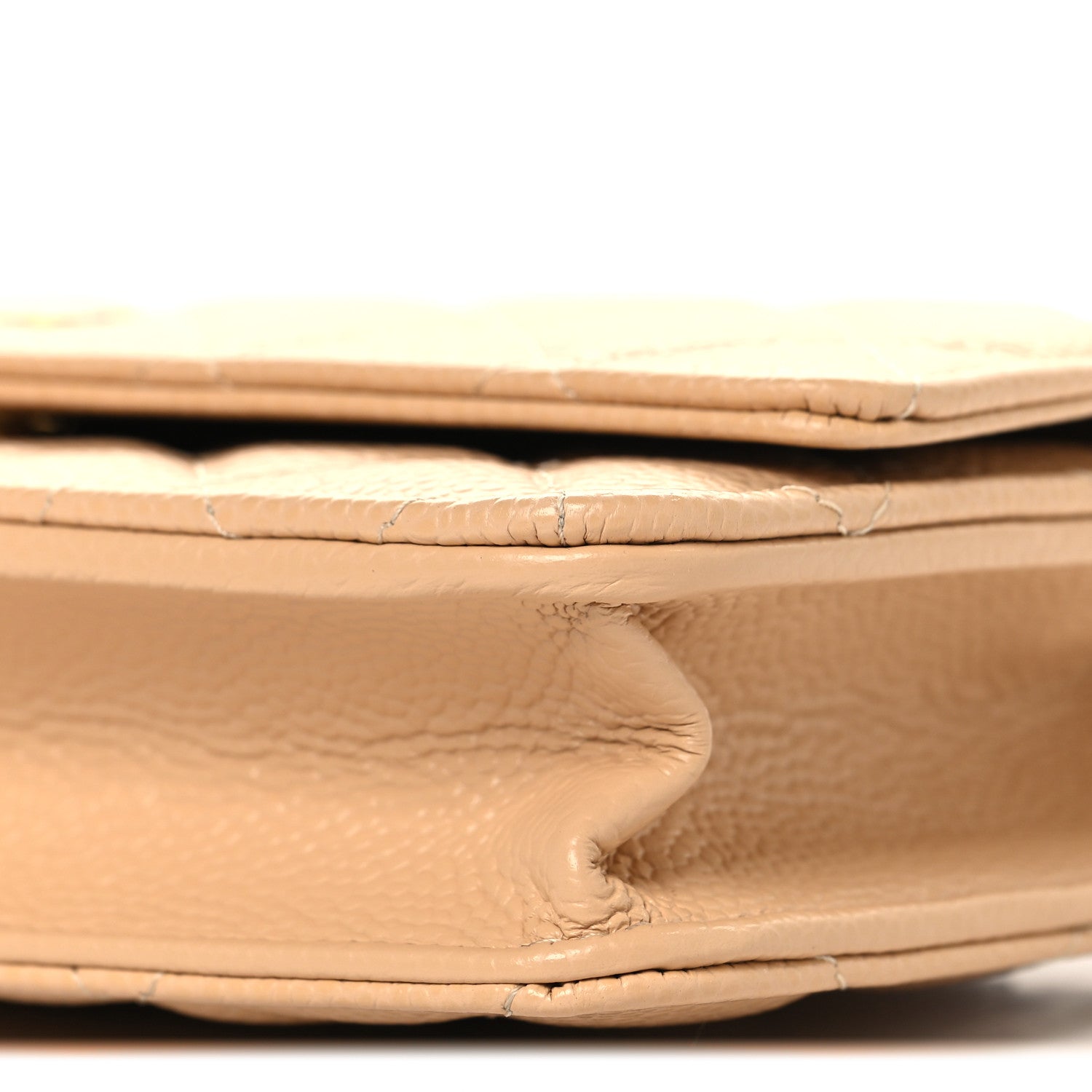 Chanel Caviar Quilted Wallet on Chain WOC Beige
