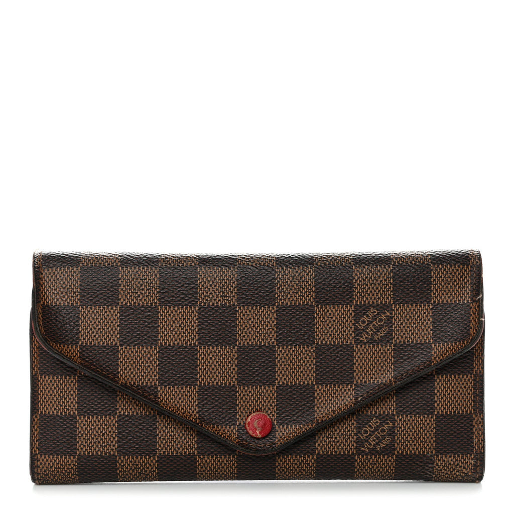 Louis Vuitton Damier Ebene Josephine Wallet Red