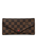 Louis Vuitton Damier Ebene Josephine Wallet Red