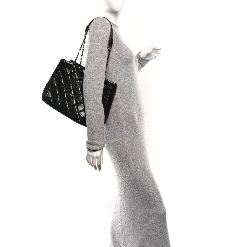 Chanel Calfskin Quilted Small Coco Soft Tote Black