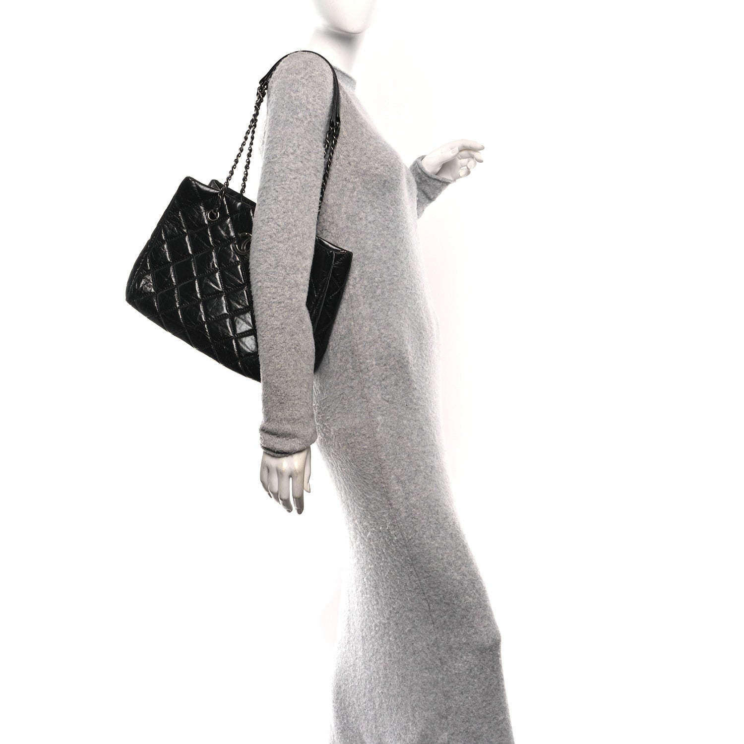 Chanel Calfskin Quilted Small Coco Soft Tote Black