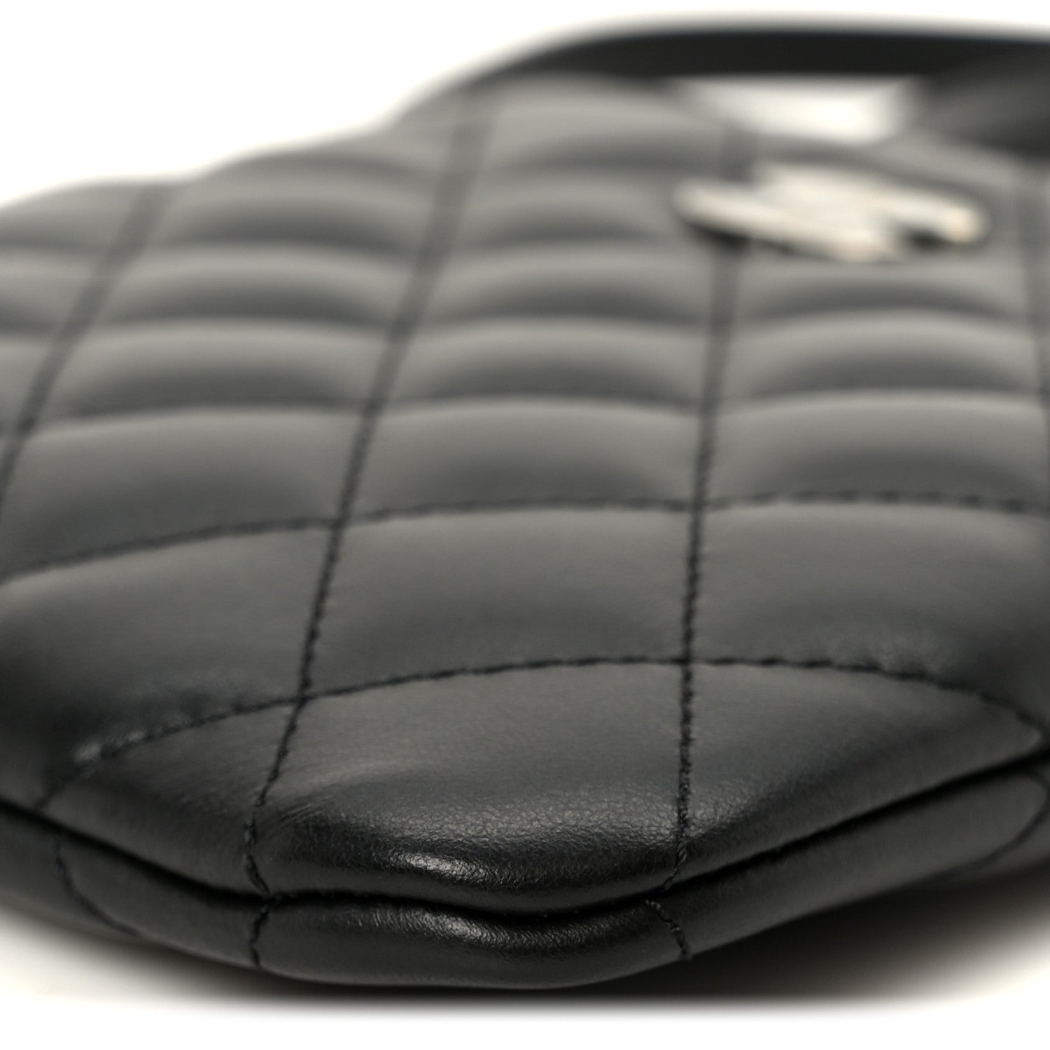 Chanel Lambskin Quilted Uniform Crossbody Bag Black