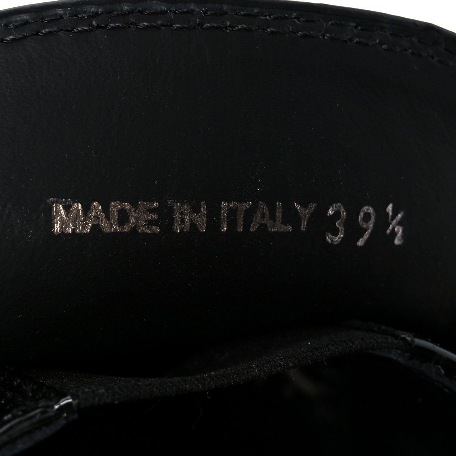Prada Vernice Metal Triangle Logo 50mm Loafers 39.5 Black