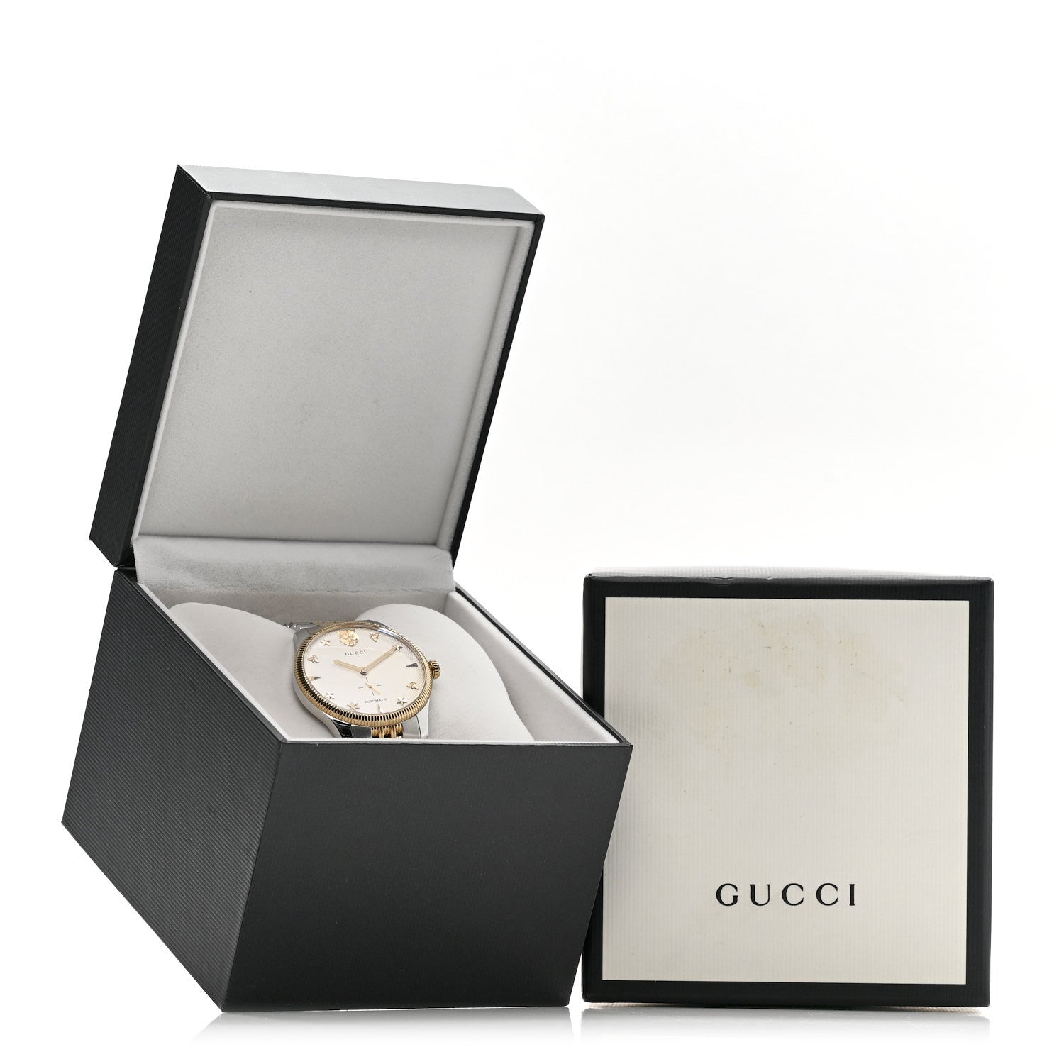 Gucci Stainless Steel 40mm G-Timeless Two Tone Charm Automatic Watch
