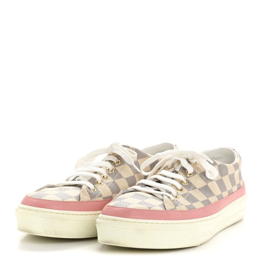Louis Vuitton Damier Azur Stellar Sneakers 40 Rose Ballerine