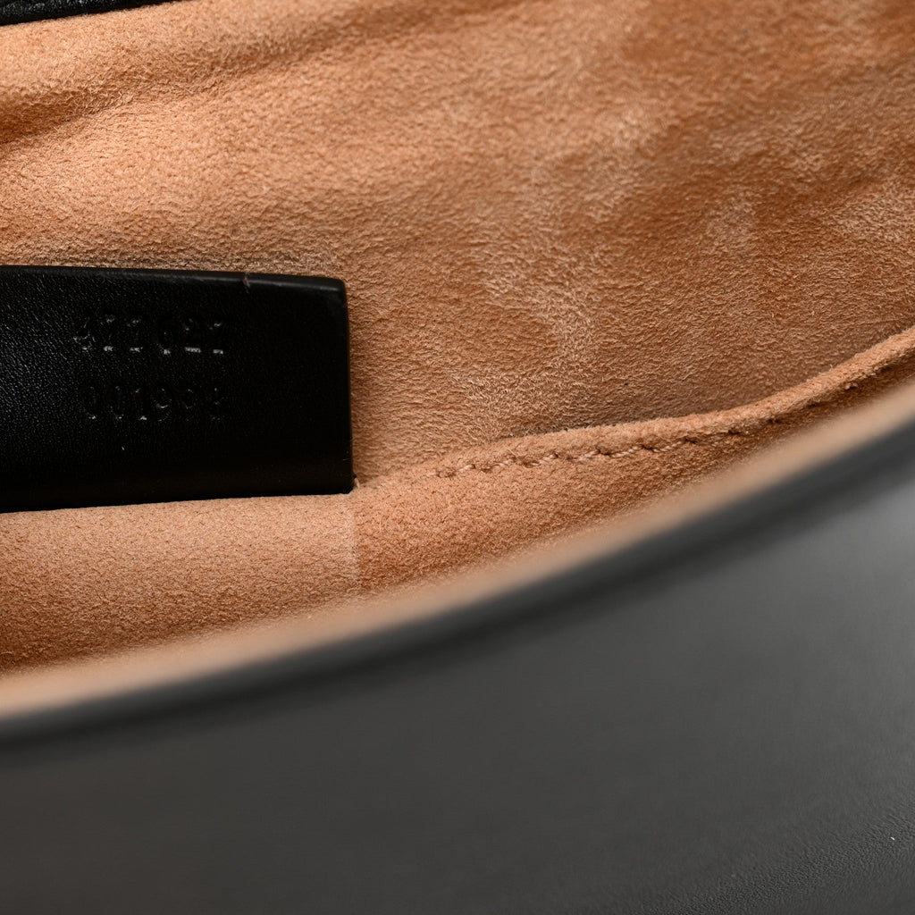 Gucci Calfskin Small Sylvie Wristlet Clutch Black