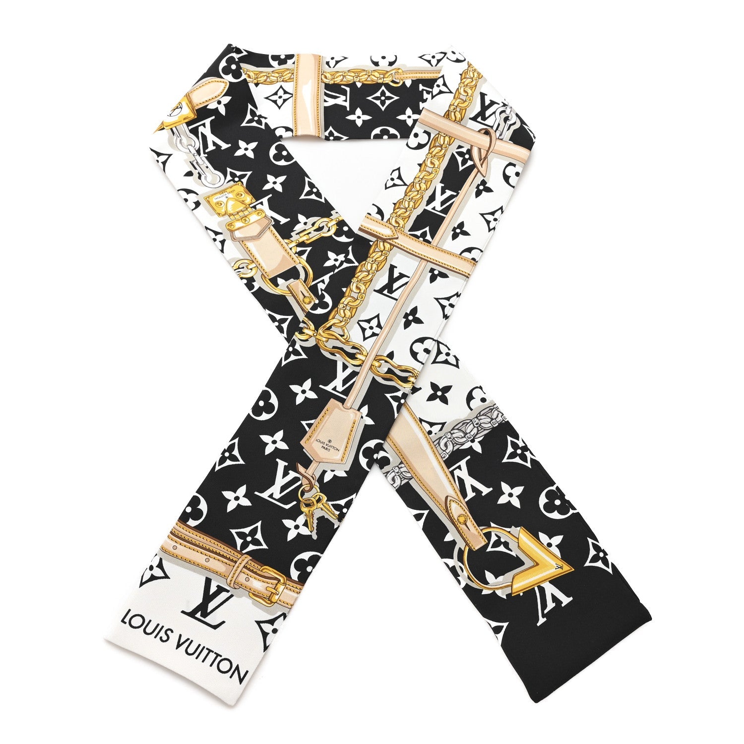 Louis Vuitton Silk Monogram Confidential Bandeau Black