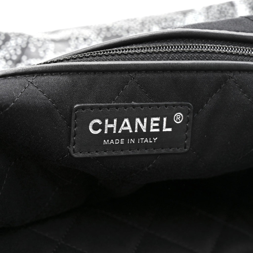 Chanel Printed Calfskin Quilted Chanel 22 Black