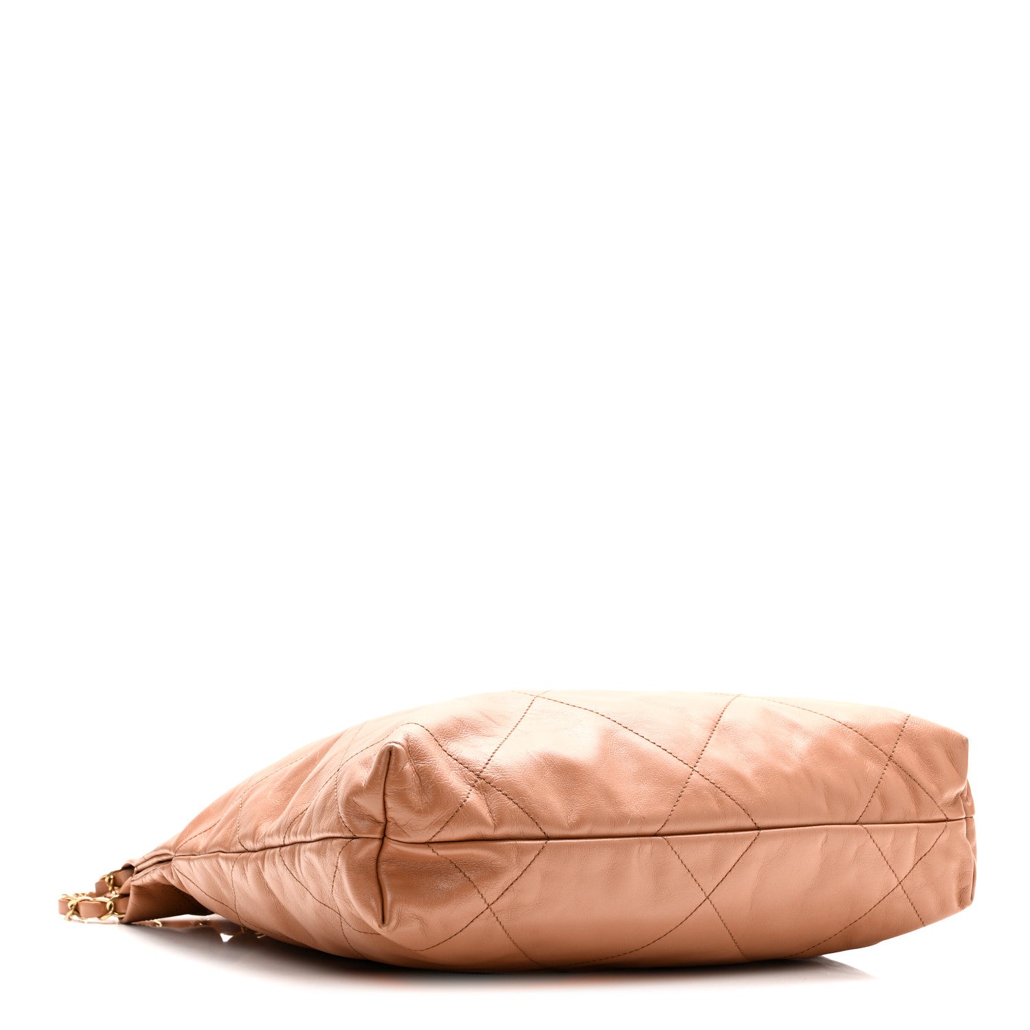 Chanel Shiny Calfskin Quilted Small Chanel 22 Beige