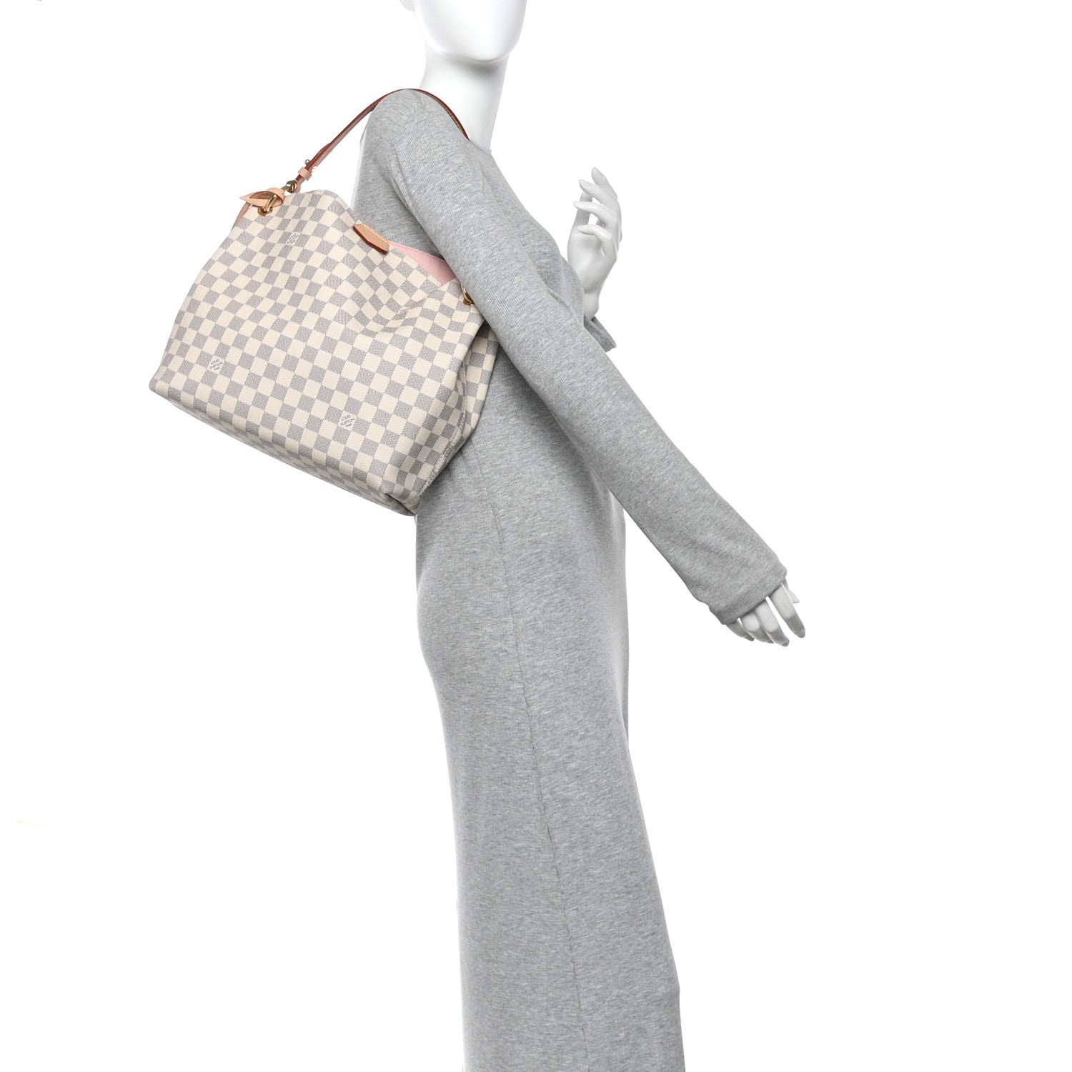 Louis Vuitton Damier Azur Graceful PM Rose Ballerine