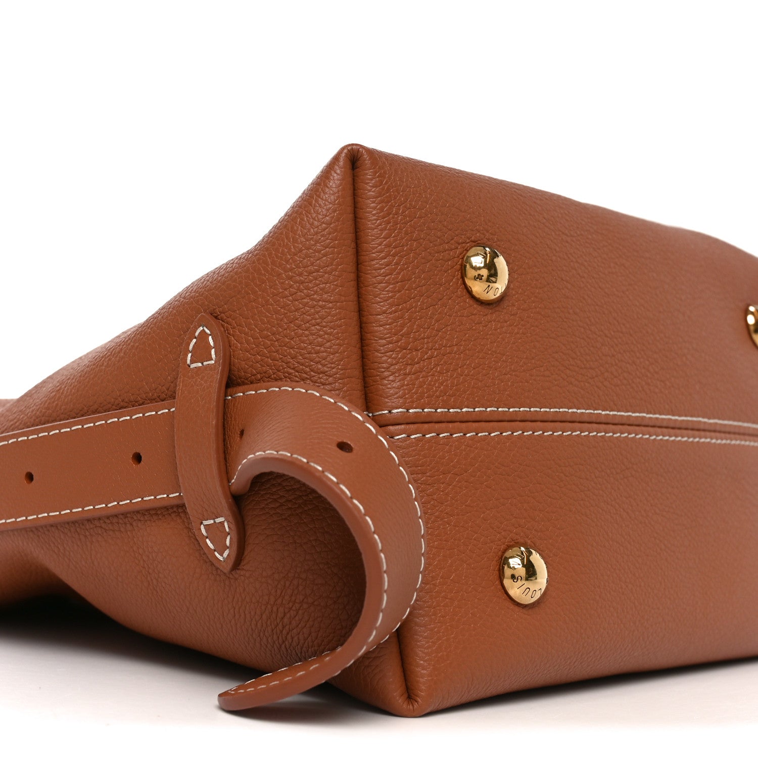 Louis Vuitton Grained Calfskin Low Key Hobo PM Cognac